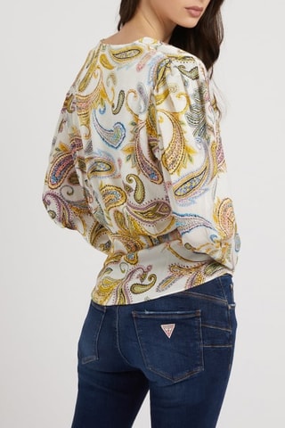 Blouse - Blanc et moutarde