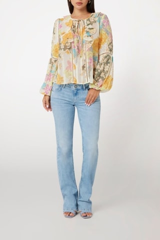 Blouse Laila - Blanc et jaune