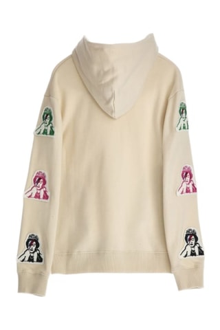Sweat à capuche Reine Elisabeth II - Beige