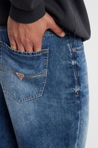 Short regular en jean et lin - Indigo