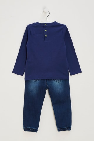 T-shirt et jean - Bleu