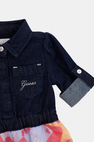 Robe trompe-l'œil et bloomer - Bleu marine et rose