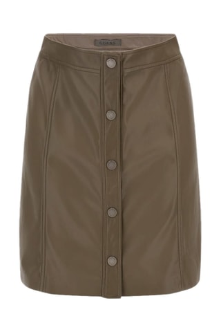 Jupe droite taille haute - Kaki