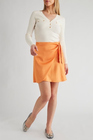 Jupe portefeuille - Orange