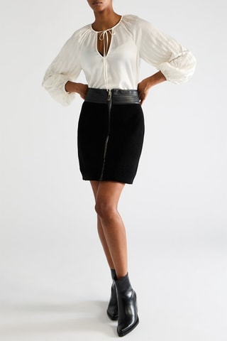 Jupe fourreau taille haute - Noir