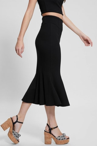 Jupe plissée taille haute - Noir