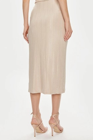 Jupe droite taille haute - Beige