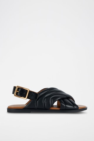 Sandales en cuir de mouton nappa Naileen - Noir