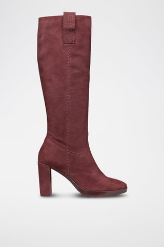 Bottes en cuir de chèvre nubuck Walk Pleasure - Bordeaux
