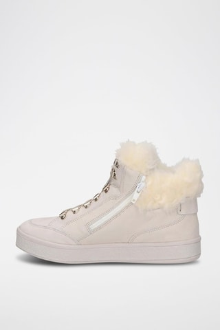 Baskets montantes en nubuck Leelu' E  - Blanc