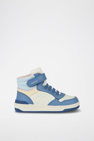 Baskets montantes Washiba - Blanc et bleu clair