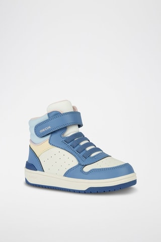 Baskets montantes Washiba - Blanc et bleu clair