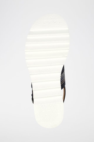 Sandales compensées Bobs - Bleu marine et beige