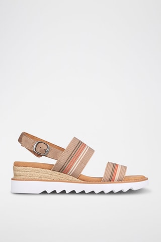 Sandales compensées Desert Kiss Hi Tea Time - Taupe