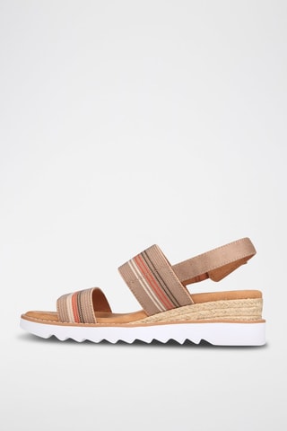 Sandales compensées Desert Kiss Hi Tea Time - Taupe