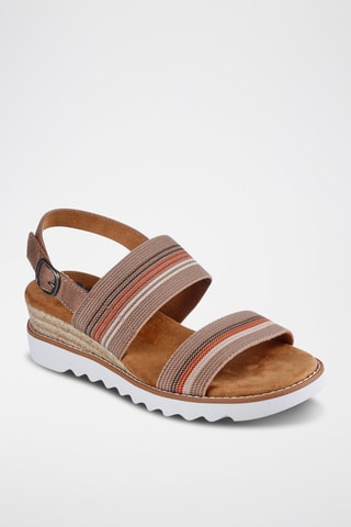 Sandales compensées Desert Kiss Hi Tea Time - Taupe