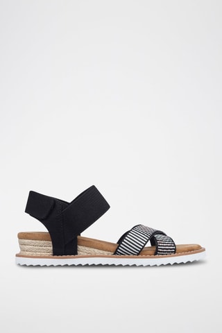 Sandales compensées Desert Kiss Island Strut - Noir