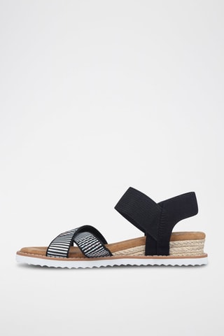 Sandales compensées Desert Kiss Island Strut - Noir