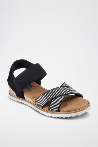 Sandales compensées Desert Kiss Island Strut - Noir