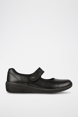 Babies compensées en cuir Arya - Noir