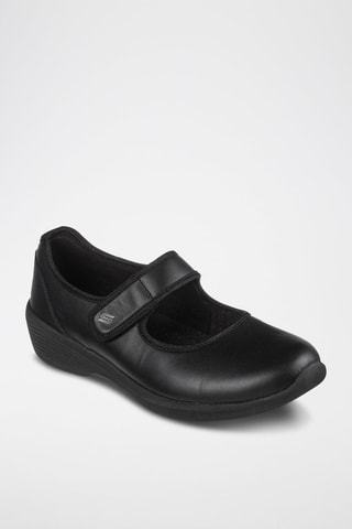 Babies compensées en cuir Arya - Noir