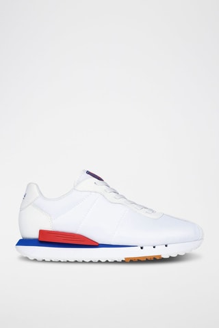 Baskets en cuir Upper Cut Classic Jogger - Blanc et rouge