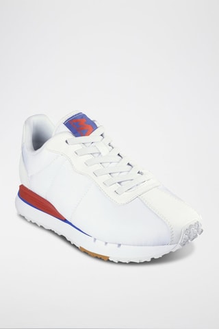 Baskets en cuir Upper Cut Classic Jogger - Blanc et rouge