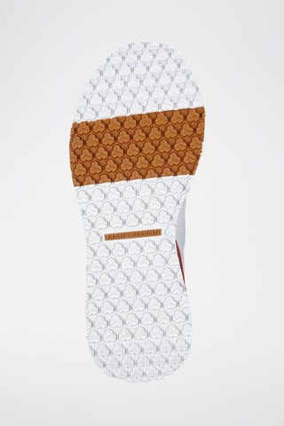 Baskets en cuir Upper Cut Classic Jogger - Blanc et rouge