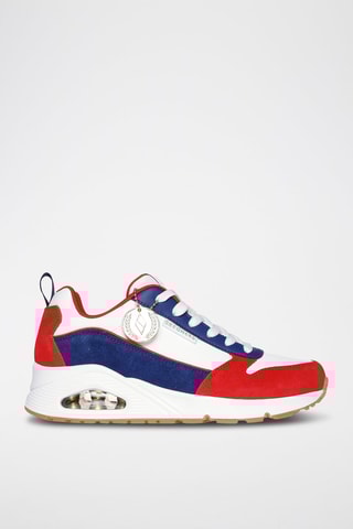 Baskets en cuir Uno - Bleu marine