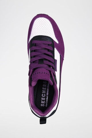 Baskets en cuir Uno - Two Much Fun - Blanc et violet