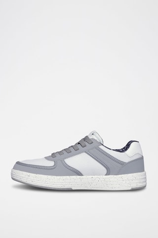 Baskets en cuir Alpha Cup Gris clair et blanc