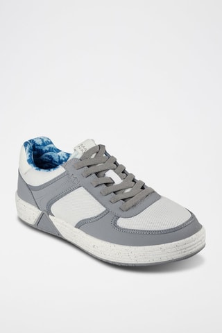 Baskets en cuir Alpha Cup Gris clair et blanc