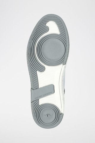 Baskets en cuir Alpha Cup Gris clair et blanc