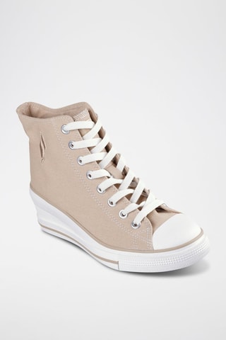 Baskets montantes compensées Happi - Beige