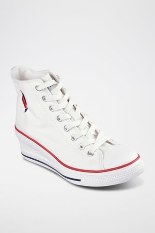 Baskets montantes compensées Happi - Blanc