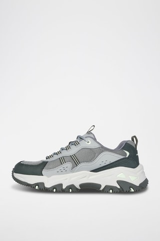 Chaussures de randonnée en cuir D'lites Hiker - Vert foncé et gris clair