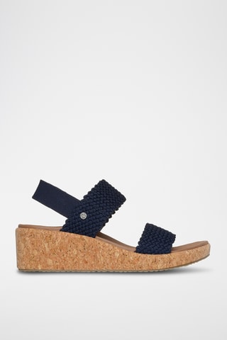 Sandales compensées - Bleu marine
