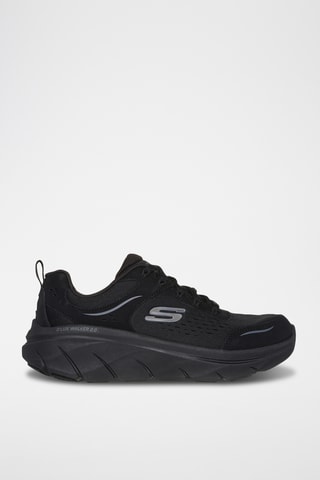 Baskets compensées en cuir - Noir