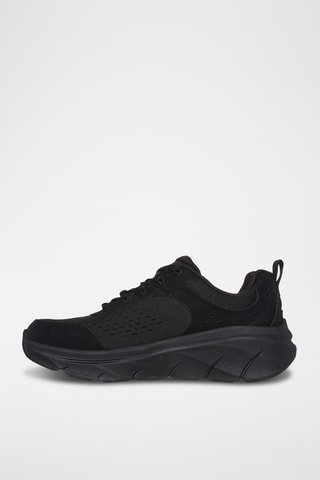 Baskets compensées en cuir - Noir