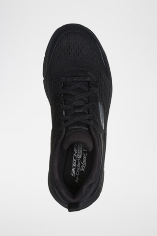 Baskets compensées en cuir - Noir