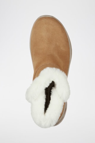 Bottines en cuir - Camel et blanc