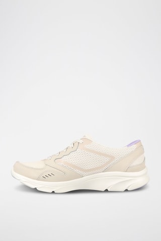 Baskets en cuir Sport Active - Beige et violet