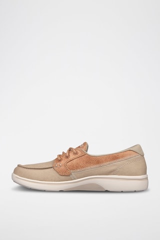 Chaussures bateau On The Go - Beige et marron