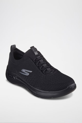Slip-on Go Walk Arch Fit - Crystal Waves - Noir