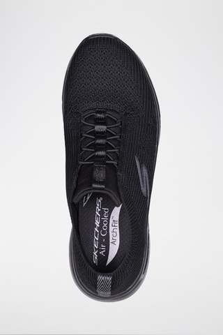 Slip-on Go Walk Arch Fit - Crystal Waves - Noir