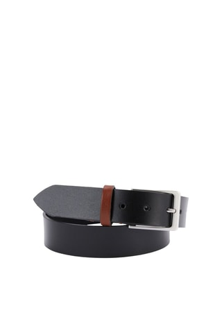 Cinto em couro de grão integral - Preto