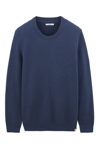 Pull en coton biologique - Bleu