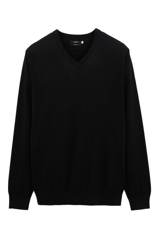 Camisola em lã mérinos - Preto