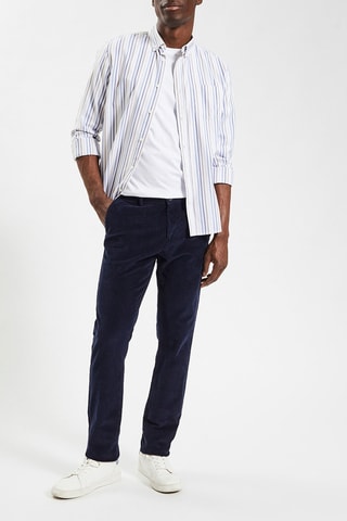 Velours Chino Slim Fit - Marineblauw