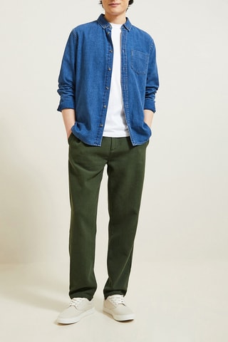 Pantalon large - Vert